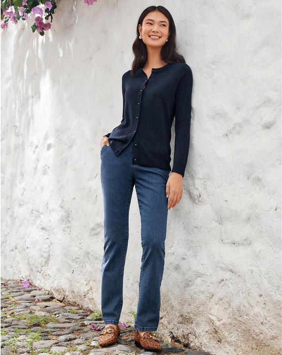 Actual product image Anne Weyburn Cardigan with round neckline and button placket (42)