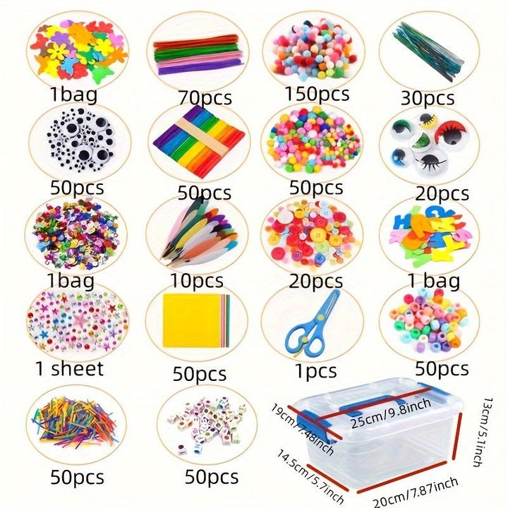 Produktbild Activity Board Bastelbedarf Schule und Haus DIY Spielzeug Geschenke und Basteln Pfeifenreiniger Bastelset