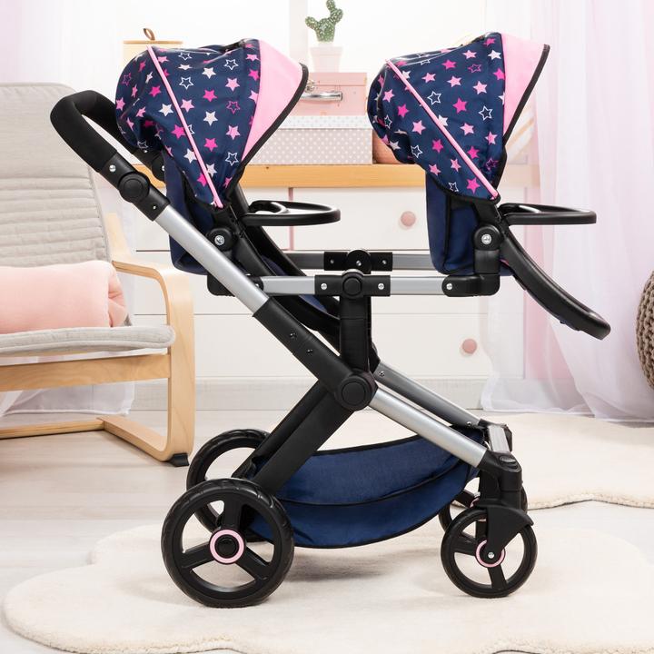 Produktbild No Name Bayer Twin Kinderwagen blaue Sterne 26716AA