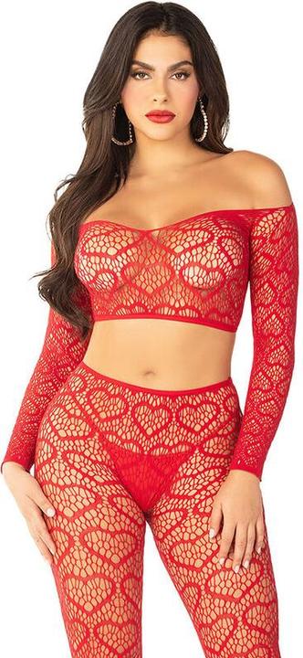 Produktbild Leg Avenue Crop Top + Strãoempfe Rot Einheitsgrã–Sse (One Size)
