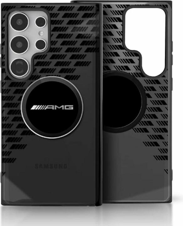 Actual product image Mercedes AMG Transparent Rhombs MagSafe Case for Samsung Galaxy S25 Ultra - Black (Samsung Galaxy S25 Ultra)