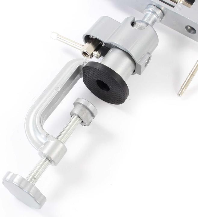 Produktbild XPOtool Mini Schraubstock 360° 78mm drehbar Tischschraubstock Aluminium Werkbank (50 mm)