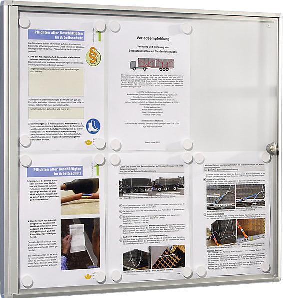 Actual product image eurokraft basic Information showcase for inside (Magnet board, Bulletin board, 27.5 x 35 cm)