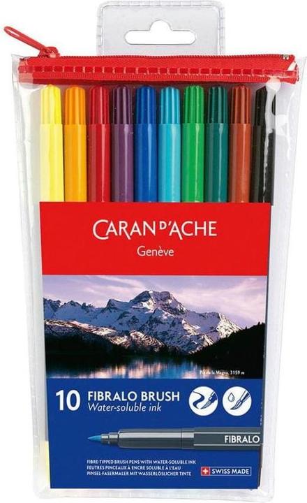 Actual product image Caran d'Ache Fibralo Brush Metallschachtel (Multicoloured, 10 x)