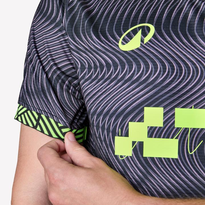 Image du produit Kipsta Maillot de football adulte viralto ii manches courtes wavy noir, & jaune fluo (XXL)