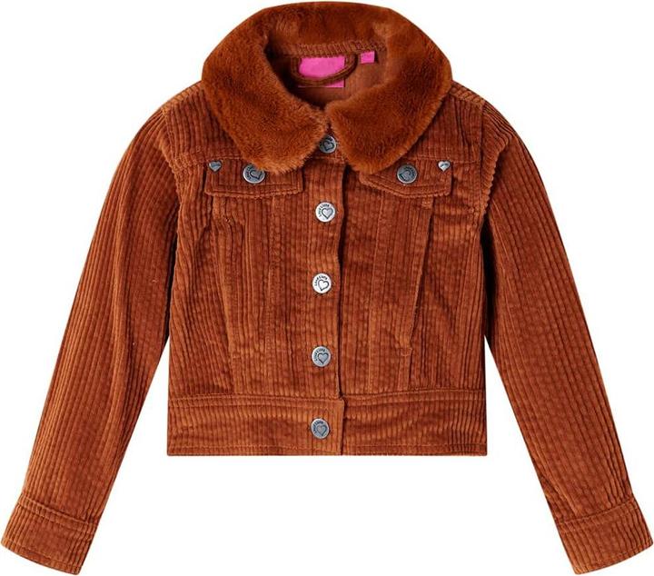 Image du produit VidaXL Veste pour enfants en velours côtelé Cognac 116,Tissu extérieur : velours côtelé (100 (116)