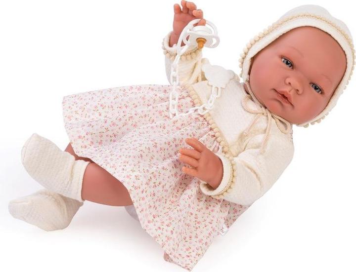 Asi dolls - Maria doll in dress with small flowers, 43 cm