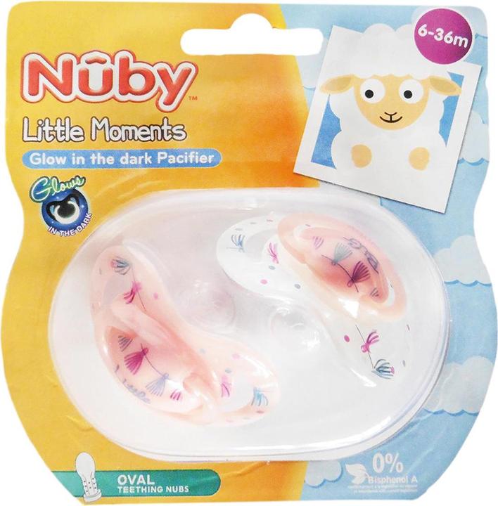 Immagine prodotto Nuby Leuchtnuggi Little Moments 6-36 Monate ovale Form (2 x, da 6 m.)