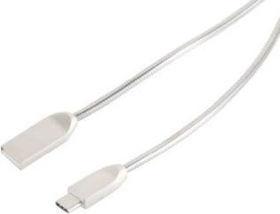 Produktbild Exertis Connect USB Lade-Sync Kabel A/Type 3.1 C Steel Silber 1,6m (1.60 m, USB 2.0)