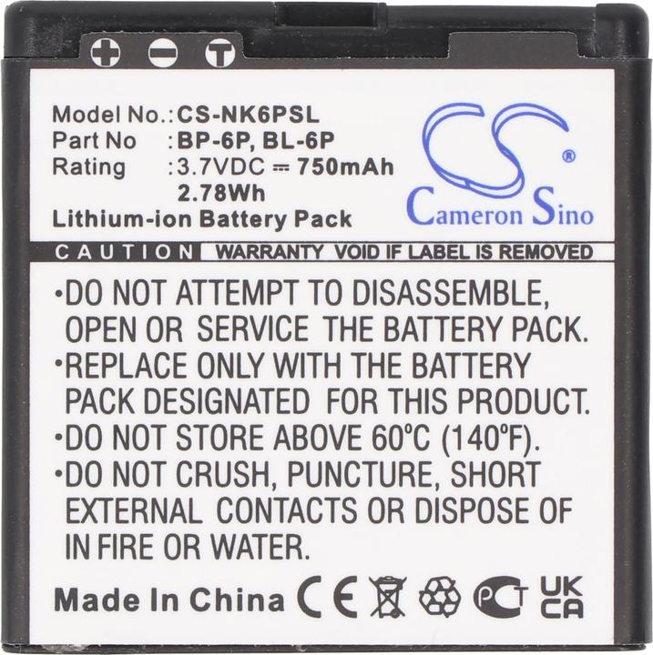 Produktbild Nokia Akku 6500 classic, BL-6P