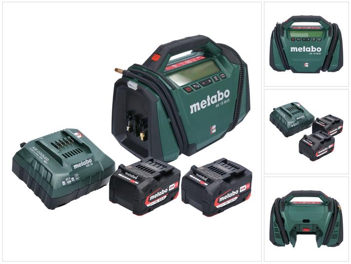 Produktbild Metabo AK 18 Multi Akku Kompressor 18 V 11 bar + 2x Akku 4,0 Ah + Ladegerät (11 Bar, 0 l)