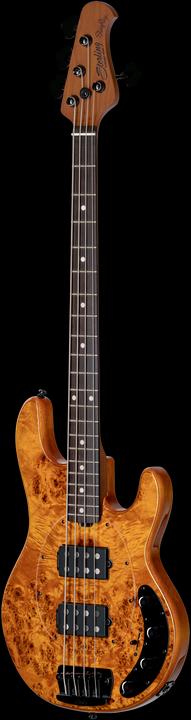 Immagine prodotto da Music Man StingRay Ray34 HH Poplar Burl Amber electric basgitaar met deluxe gigbag (Basso elettrico, Acero, Pioppo)