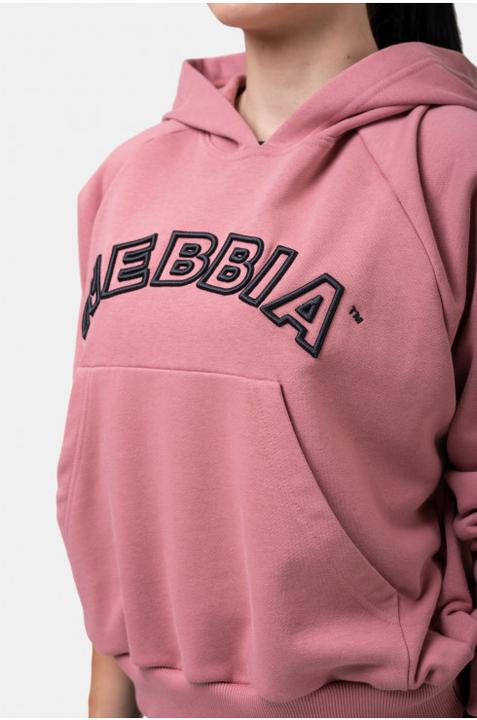 Actual product image Nebbia Iconic Hero Sweatshirt with a hoodie 581 old rose (L)