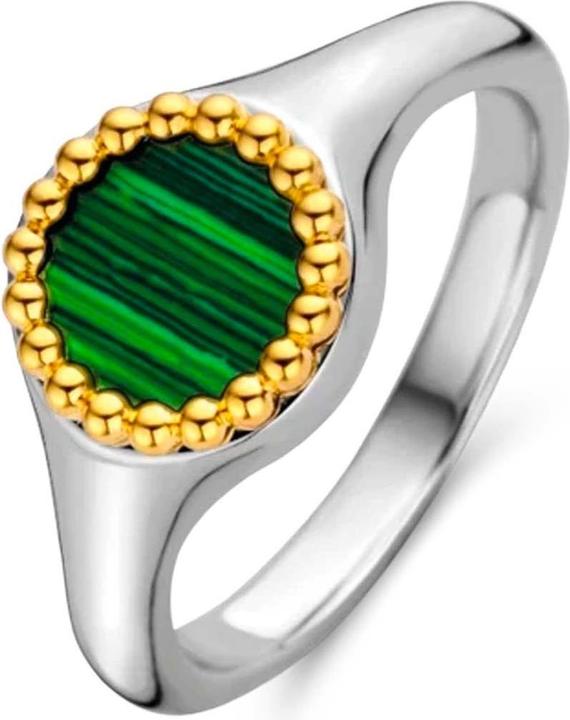 Immagine prodotto Ti Sento Milano Anello verde malachite bicolore placcato oro 12207MA (56, 925 Argento)