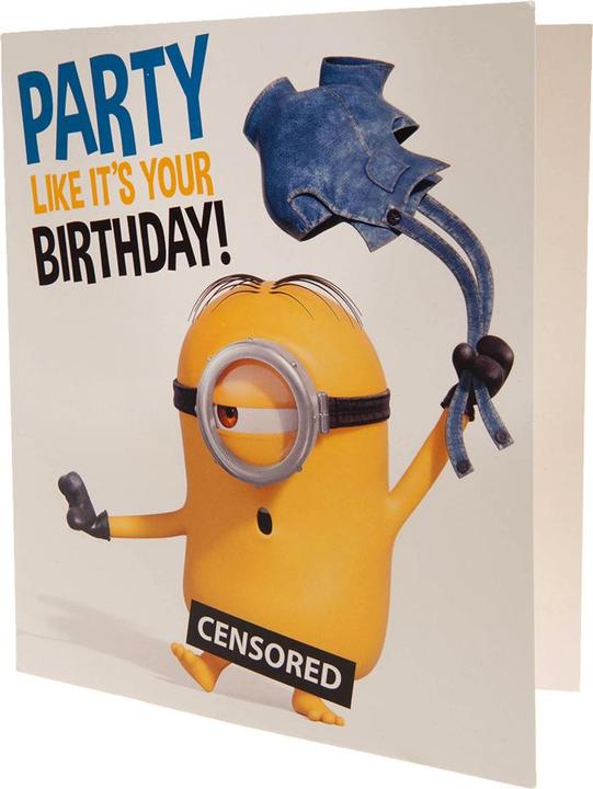 Immagine prodotto Minions Biglietto di compleanno per feste (18 x 16 cm, 1 x)