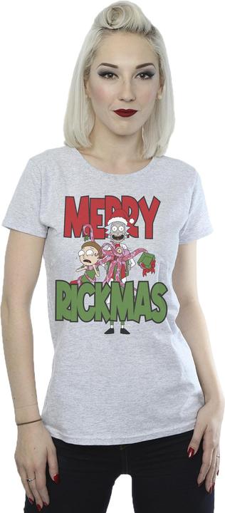 Actual product image Rick And Morty Womens/Ladies Merry Rickmas Cotton T-Shirt (S)