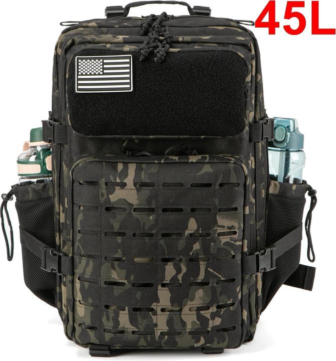Actual product image Only-Bags.Store Tactical backpack Outdoor Survival Bug Out Bag small school backpack Hking with cup holder (25 l)