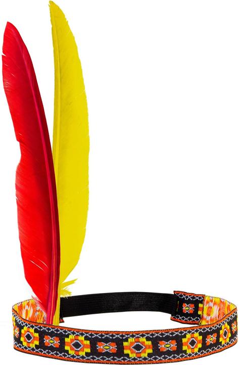 Actual product image Magni NET TOYS Indian hair band with 2 feathers Indian jewellery hair jewellery warrior feather jewellery