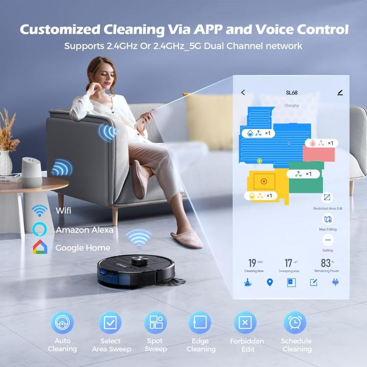 Actual product image Lubluelu L68 cleaning robot (Vacuum mopping robot)