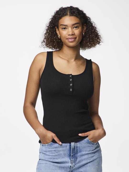 Actual product image Pieces Ribbed cotton top (XS)