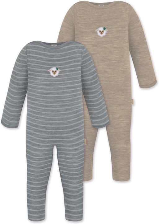 Actual product image Normani 2-pack baby merino romper "Tangoio" - 9595 (68)