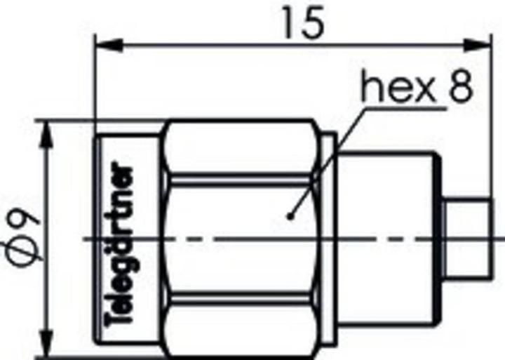 Produktbild Telegärtner Abschlusswiderstand SMA 23dB 50 Ohm