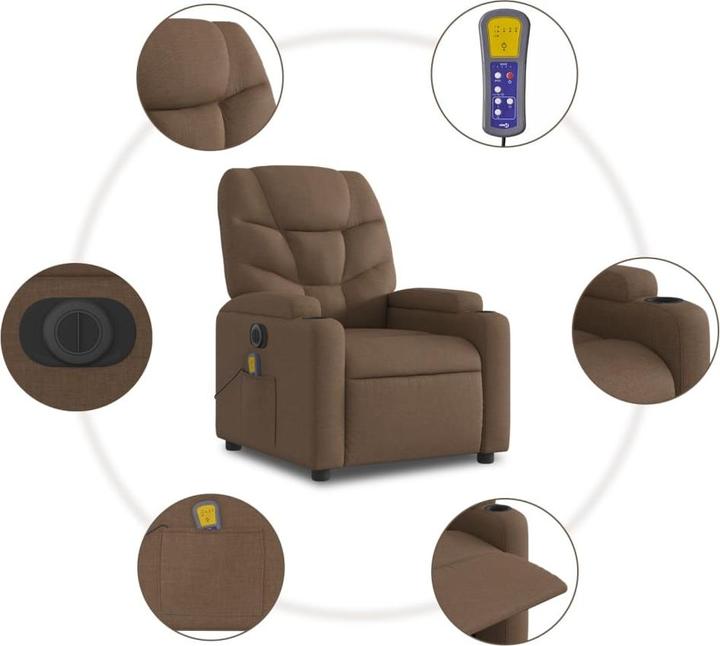 Produktbild VidaXL Elektrischer Massagesessel mit Aufstehhilfe Stoff