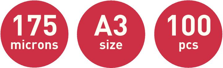 Produktbild Leitz Heisslaminierfolien A3 (A3, 100 Stück, 175 µm)