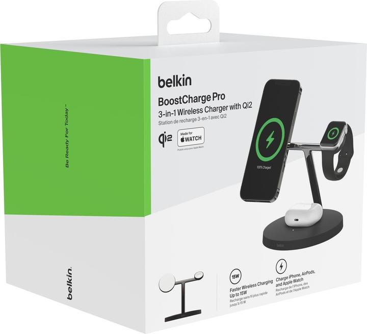 Actual product image Belkin Boost Charge Pro 3in1 Charger Qi2 (15 W)