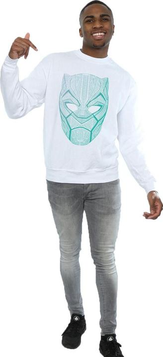 Immagine prodotto Felpa in cotone con maschera tribale di Black Panther (S)