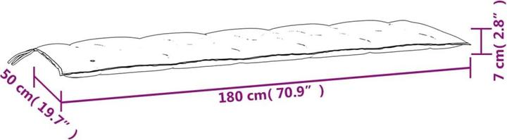 Produktbild VidaXL Gartenbank-Auflage Stoff (180 x 50 x 7 cm)