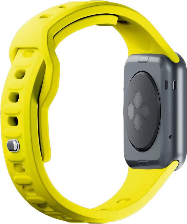 Produktbild 3MK Silicone Watch Strap żółty/yellow dla Apple Watch 42/44/45/49mm (Edelstahl, Silicone, 3, 4, 9, Ultra)