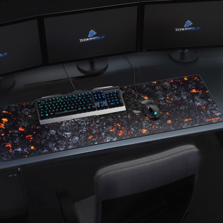 Actual product image Titanwolf Gaming Mouse Pad, XXXL Speed Mouse Mat 1200 x 400 mm, Speed & Precision, Lava (3XL)