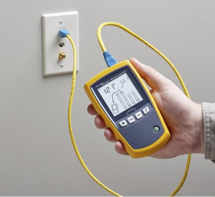 Actual product image Fluke The PoETester MicroScanner developed for the cabling technician