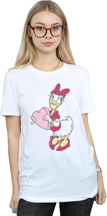 Immagine prodotto Disney Daisy Duck Love Heart Maglietta Ampia Donna (3XL)