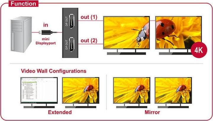 Actual product image Delock Mini-DisplayPort to (DP, 10 cm)
