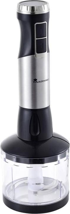 Produktbild MasterPRO Stabmixer 1000W mit Messbecher, mit Mixbecher Schwarz/Edelstahl, Transparent