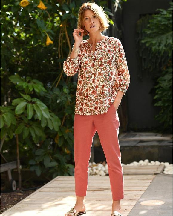 Actual product image Anne Weyburn 7/8 trousers in linen/cotton (50)