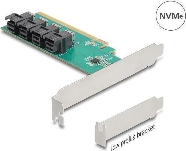 Image du produit Delock 90777 - Carte PCI Express x16 vers 4 x interne SFF-8643 NVMe - Bifurcation - Low Pro