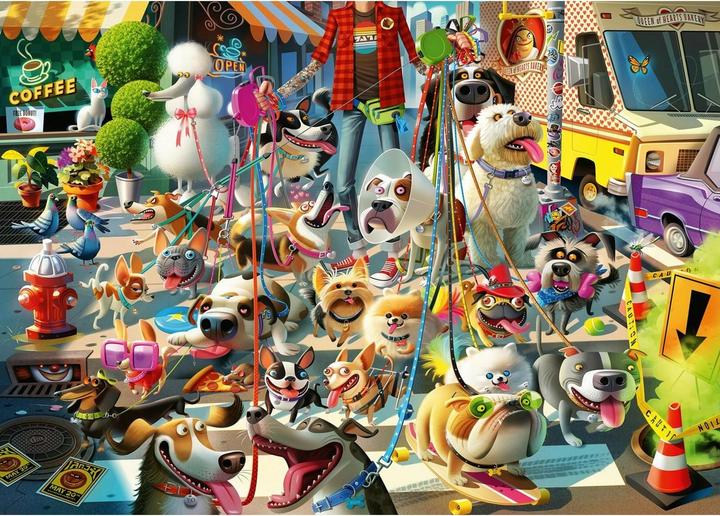 Actual product image Ravensburger Jigsaw Puzzle The Dog Walker, 1000pc - 1000 Pieces Puzzle (1000 pieces)