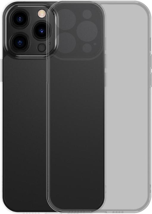 Baseus frosted glass case cover for iphone 13 pro hard cover with gel frame black (arws001001) (Apple iPhone 13 Pro)