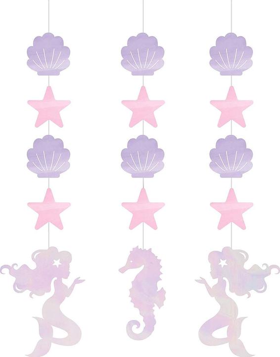Immagine prodotto Creative Party Decorazione da appendere a forma di sirena (confezione da 3)