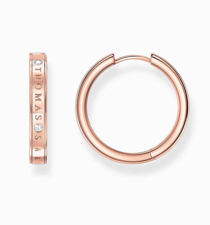 Actual product image Thomas Sabo Creoles with White Stones Rusty Gold Plated (925 silver)
