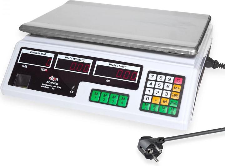 Immagine prodotto Dema Obstwaage Ladenwaage Industriewaage Marktwaage Preiswaage Waage Digital 40 kg
