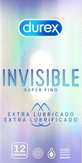 Actual product image Durex Invisible Extra Lubricated 12 Units (12 pcs.)