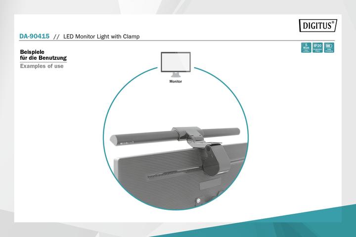 Actual product image Digitus LED monitor light