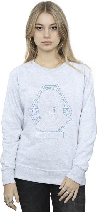 Produktbild Star Wars The Mandalorian Outline Helm Diamond Sweatshirt (XL)