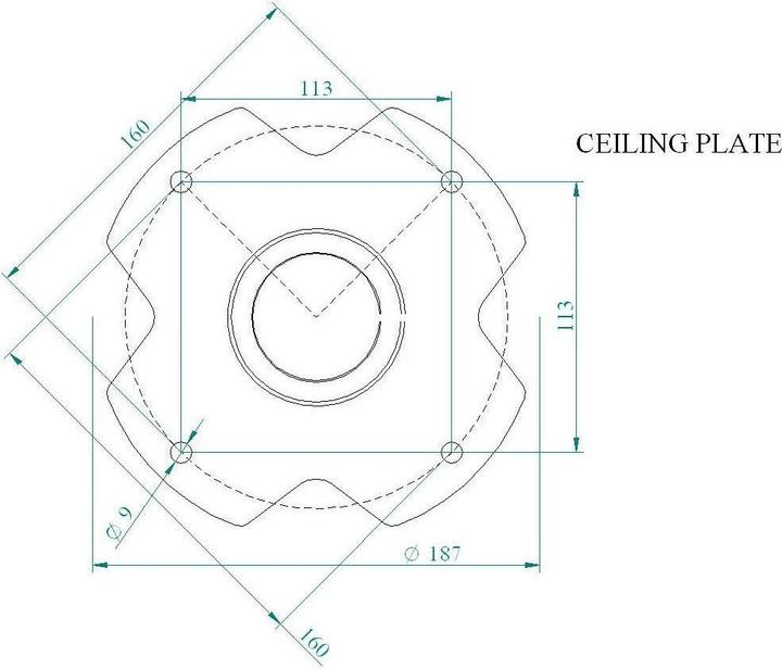 Image du produit Euromet Support plafond Arakno (Plafond)