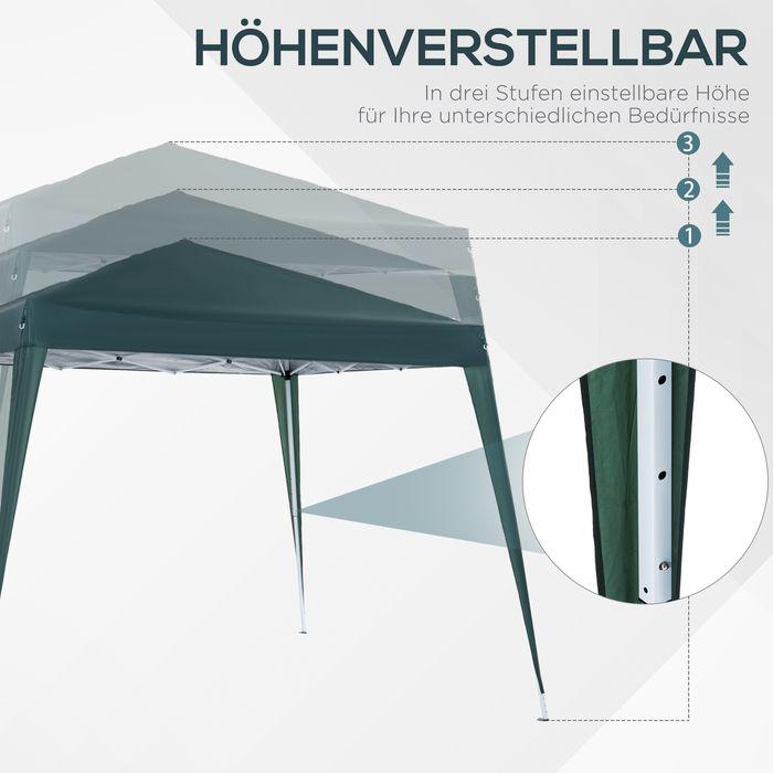 Actual product image Swisshandel24 Folding gazebo incl. carry bag 2.4x2.4m steel green (240 cm, 240 cm)