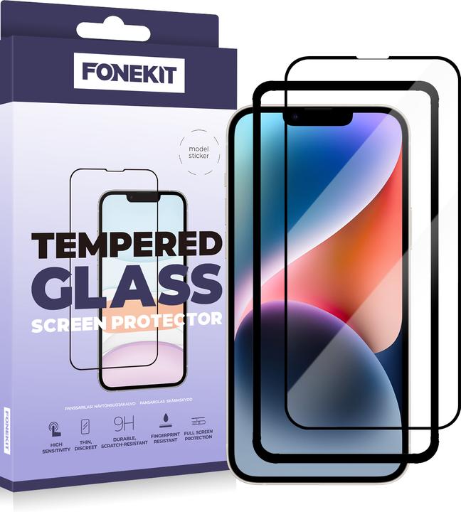 Immagine prodotto FoneKit Cover completa -panssarilasi, iPhone 13, musta (1 Pezzo/i, Apple iPhone 13)